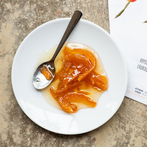 Citrus Chian Tangerine peel fruit preserve. All-natural, handmade in Chios, Greece