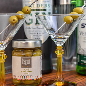 Tragano Greek Organics - Premium Small-Batch Pitted Green Olives