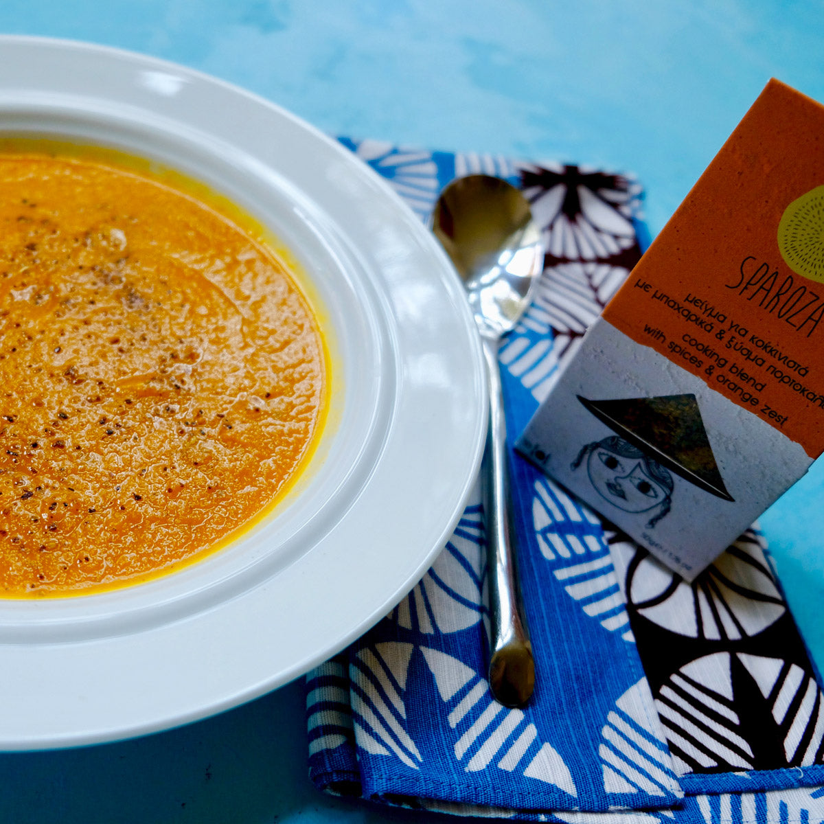 Spicy carrot and sweet potato soup