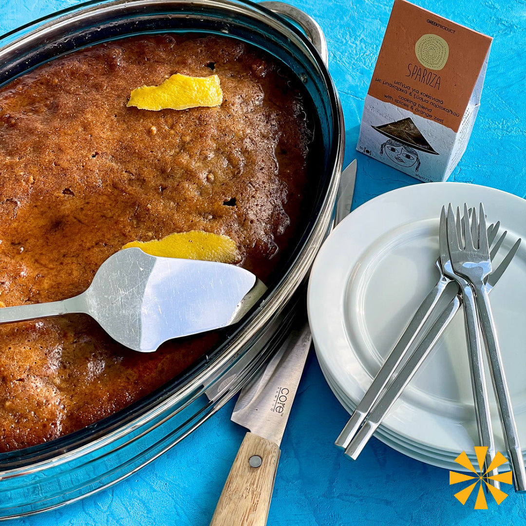 Traditional Greek walnut cake aka karydopita