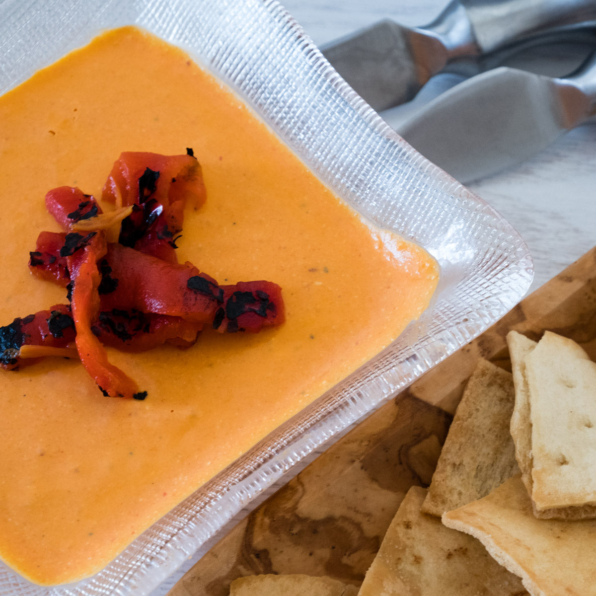 How to make an easy feta & red pepper mousse, quick and easy appetizer