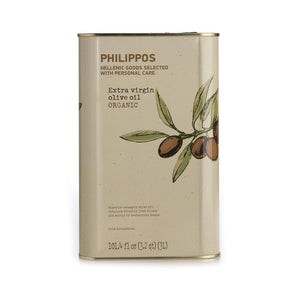 Philippos Hellenic Goods Premium Organic Greek Extra Virgin Olive Oil  - 3lt tin