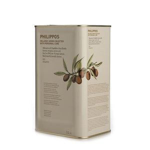 Philippos Hellenic Goods Premium Organic Greek Extra Virgin Olive Oil - 3 lt tin