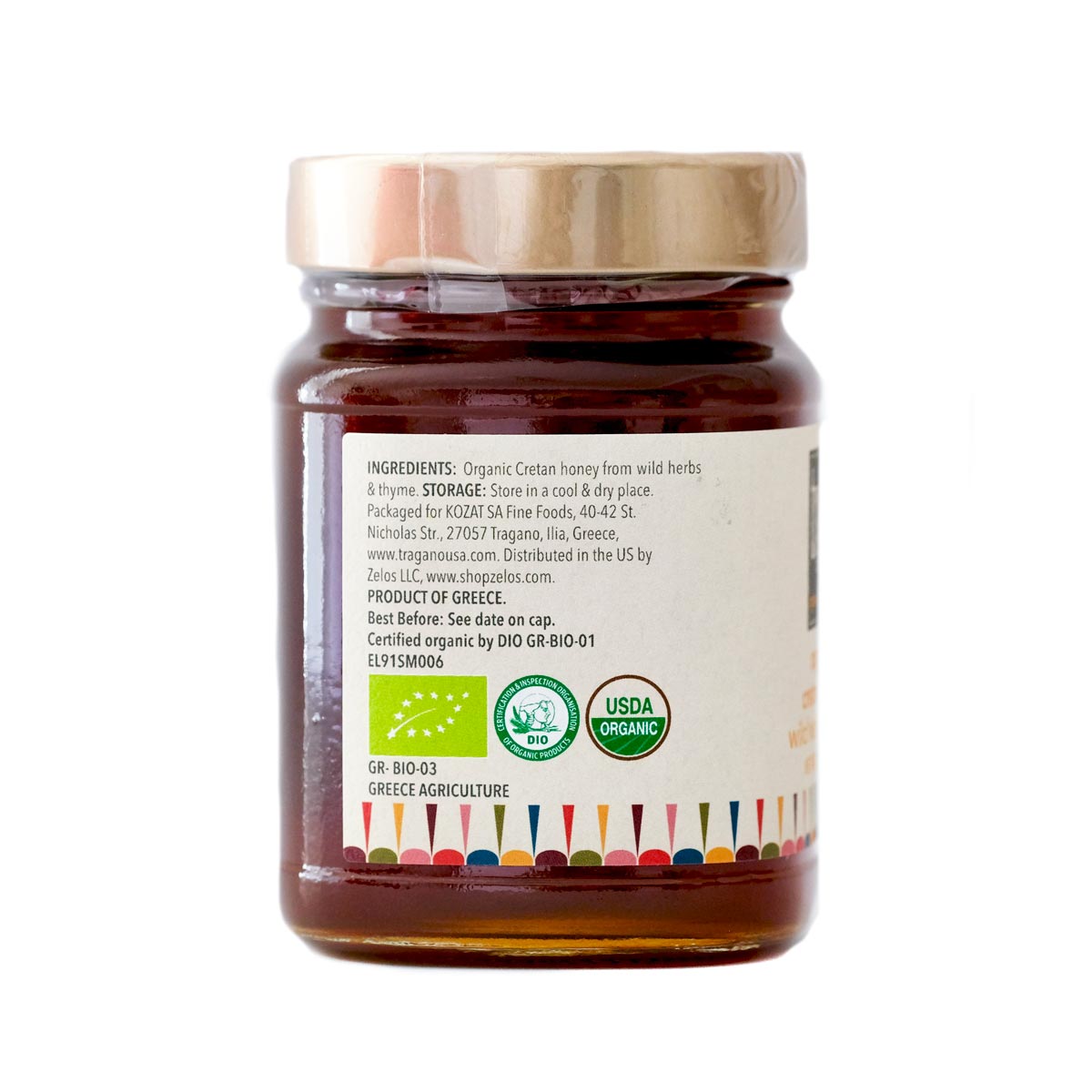 Tragano Greek Organics organic cretan honey from Greece