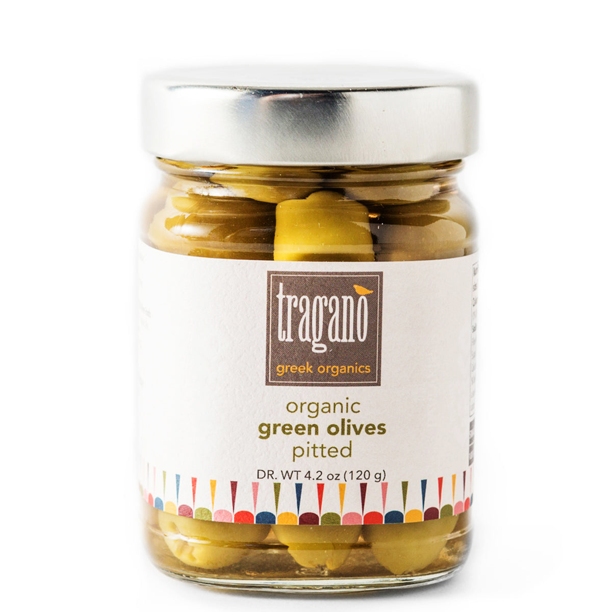 Tragano Greek Organics - Premium Small-Batch Pitted Green Olives 