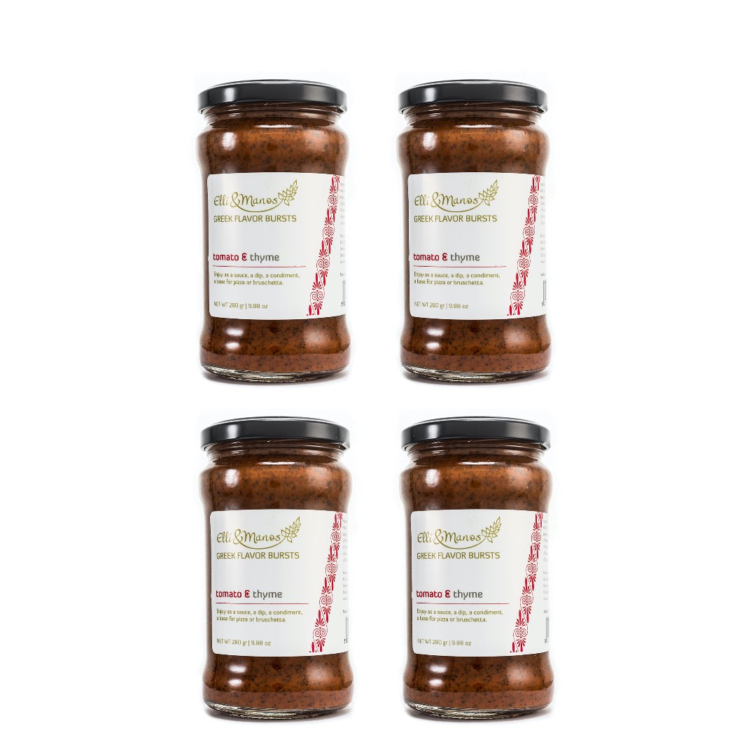 Elli & Manos Greek Flavor Bursts - Tomato & Thyme, 4 pack combo