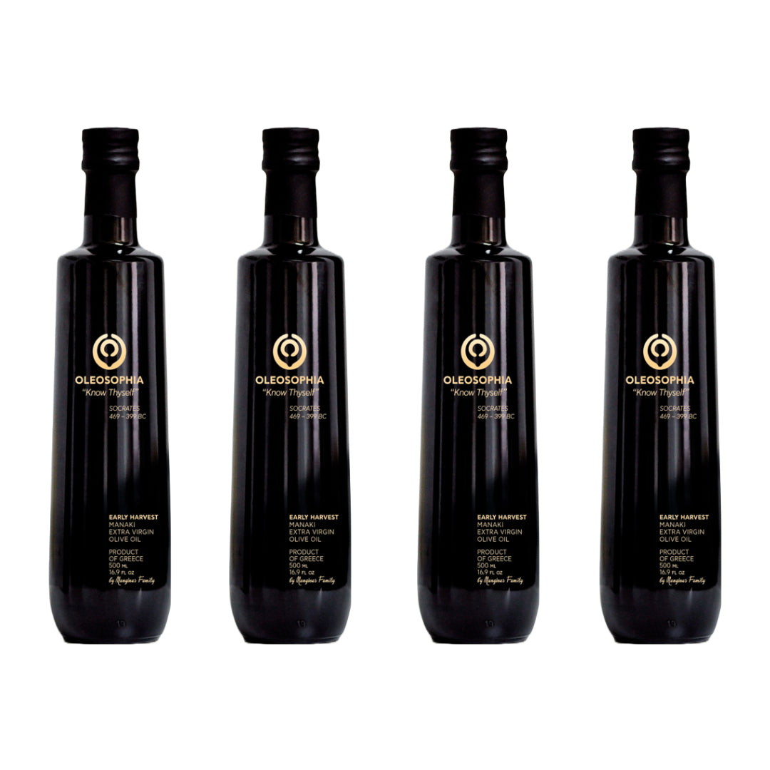Extra Virgin Olive Oil, Early Harvest Manaki Monovarietal, from Oleosophia
