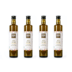 Premium Organic Extra Virgin Olive Oil from Tragano Greek Organics, 4 pack combo