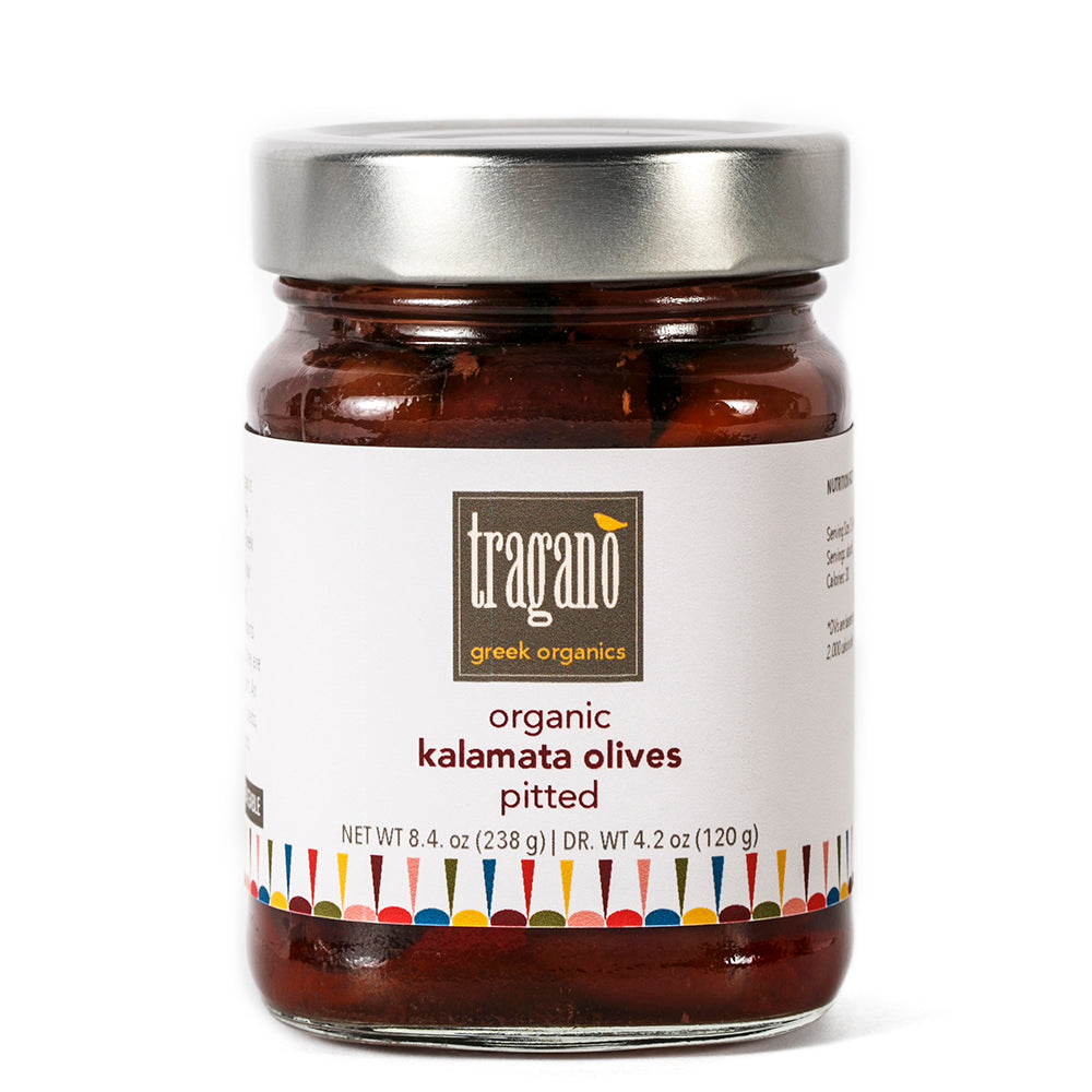 Tragano Greek Organics - Best Single-Estate Pitted Kalamata Olives 