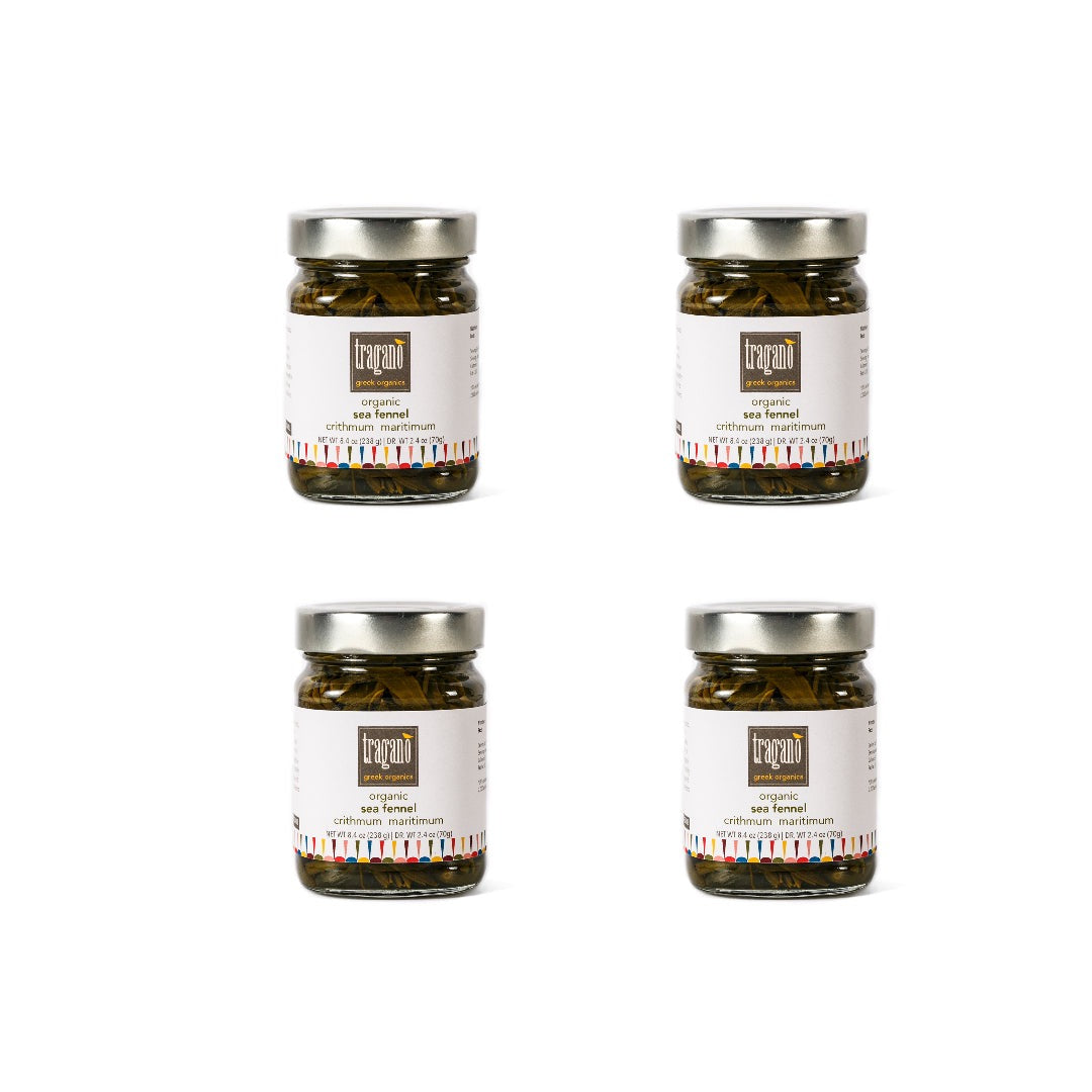 Tragano Greek Organics Greek Sea Fennel, all-natural, superfood plant, 4 pack combo